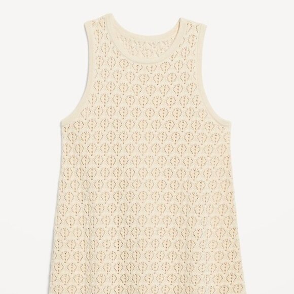 •	Sleeveless Crochet Tunic Sweater SIZE S COLOR Cozy Cashmere - Picture 4 of 6